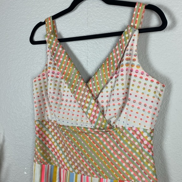 Multicolor Striped and Polka Dot Dress - Picture 3 of 7